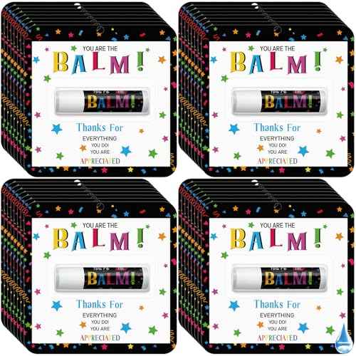 30 Pack Employee Appreciation Gifts Bulk Lip Balms Thank You Gift You're the Balm Appreciation Gift for Team Coworker Thanksgiving Day Christmas Party Favor(You're the Balm,Original Flavor)