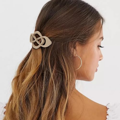 Vintage French Barrette Clips - 4 Pack Hair Accessories for Women & Girls, Thick to Thin Hair