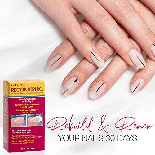 IBD Reconstrux Nail Repair Treatment ? Nail Strengthener for Weak & Damaged Nails, Nail Growth Treatment for Peeling & Brittle Nails ? 0.125 fl oz, 2 Pack