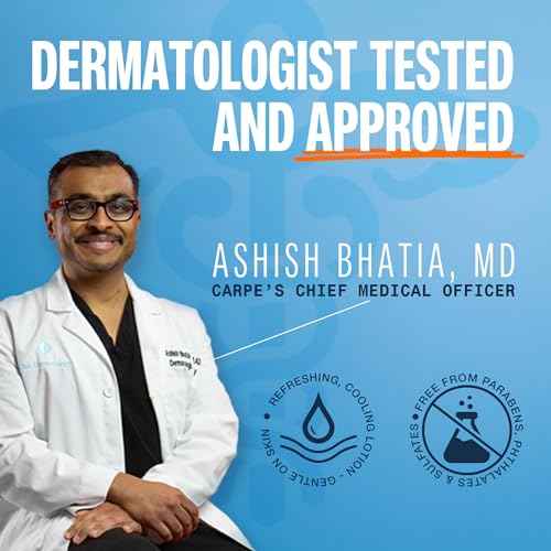 Carpe Sweat Absorbing Hand Lotion, A dermatologist-recommended smooth lotion that helps stop hand sweat, Great for hyperhidrosis (Original Eucalyptus)