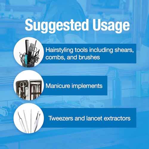 BARBICIDE Disinfecting Jar ? Durable Glass Immersion Container with Stainless Steel Lid and Tray ? Professional Salon, Spa & Barber Tool Sanitizer for Combs, Brushes & Implements - (Small - 4 Fl Oz)