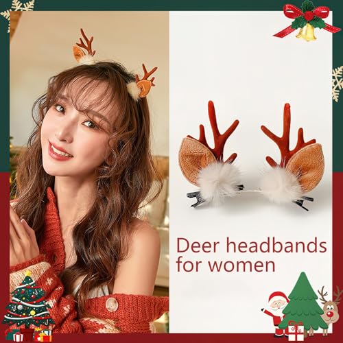 Small Deer Ears Antler Headbands Reindeer Antlers Headband Halloween Hairs Accessories Christmas Animal Hair Clips Cosplay Costume Fawn Ears