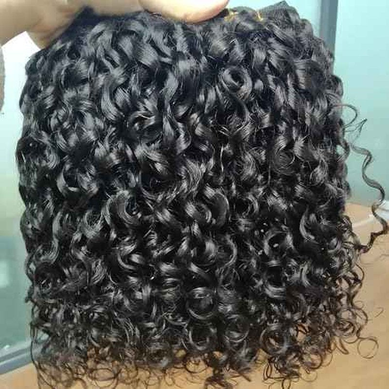 16A Double Weft Pixie Bouncy Curly Human Hair Bundles 22 22 22 Inchs Burmese Curly Human Hair Bundles 3C4A 100% Unprocessed Brazilian Raw Virgin Hair Extensions Quick Weave Extensions Natural Color