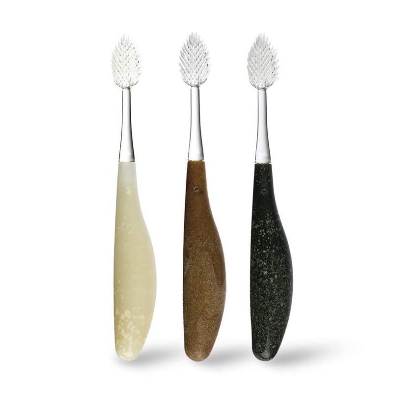 RADIUS Toothbrush Source Floss Brush BPA Free & ADA Accepted Improve Gum Health & Reduce Gum Issues - Super Soft - Cornstarch/Hemp/Money - Pack of 3
