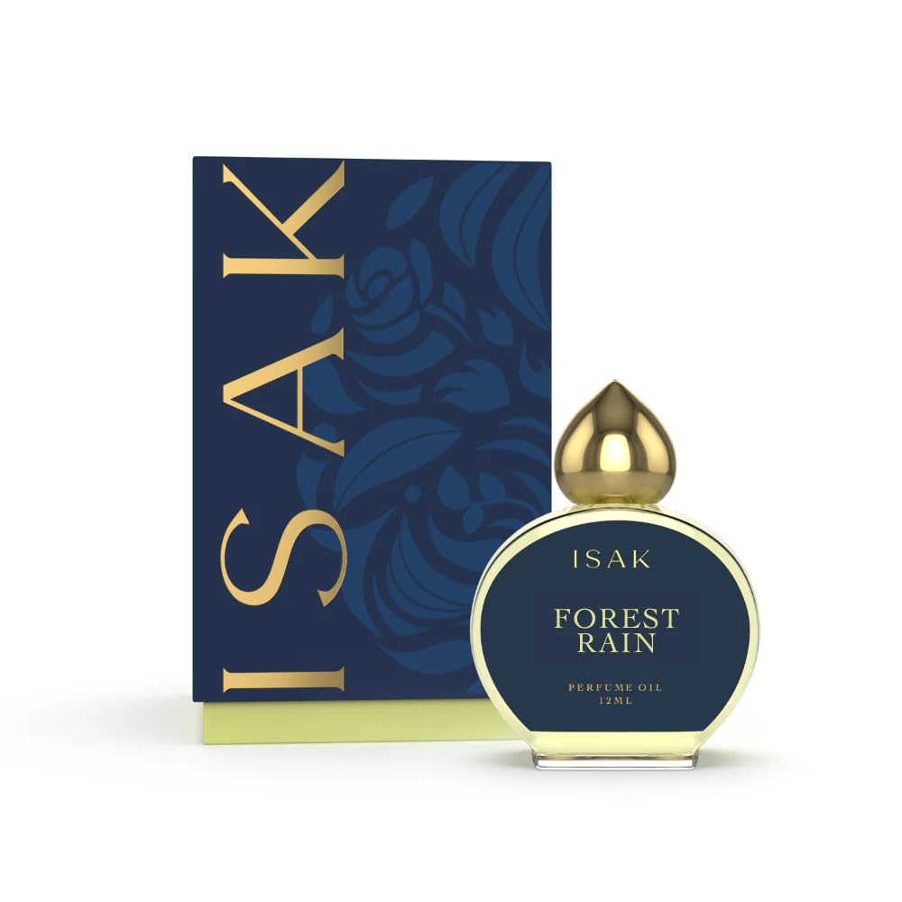 ISAK Forest Rain Attar 12ml Premium Alcohol-Free Roll-On Perfume Oil, Unisex Long-Lasting Fragrance for Men & Women, 8-10 Hours Earthen Scent of Rain