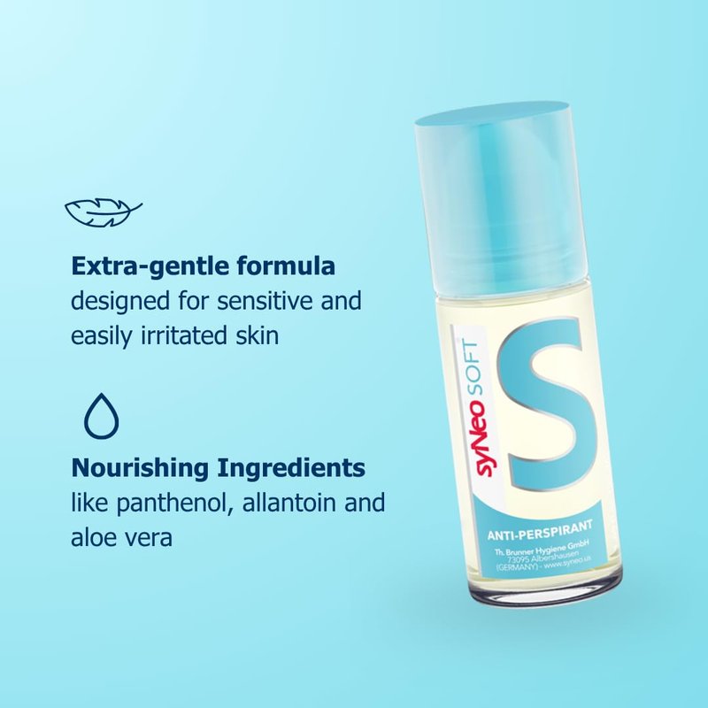 SOFT Antiperspirant Roll-On | Alcohol-Free, Halal Certified Deodorant for Heavy Sweating - 1.69 fl. oz.