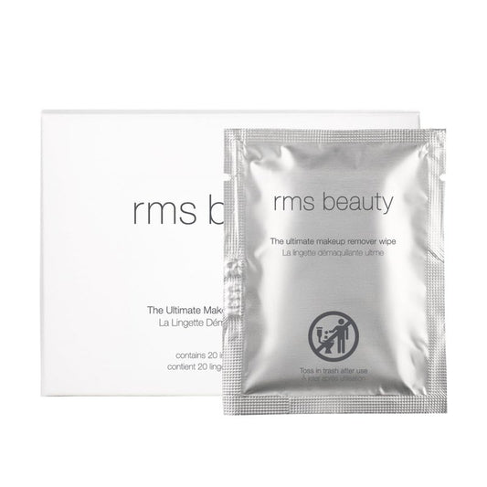 RMS Beauty Ultimate Makeup Remover Wipes - Individually Wrapped Organic Coconut Oil Face Wipes - Gentle Biodegradable Towelettes - 30 Count