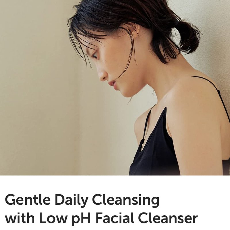 Gentle Black Facial Cleanser - Korean Low-pH Foam with Activated Charcoal | Non-Stripping Face Wash for Sensitive Skin, 4.73 Fl Oz