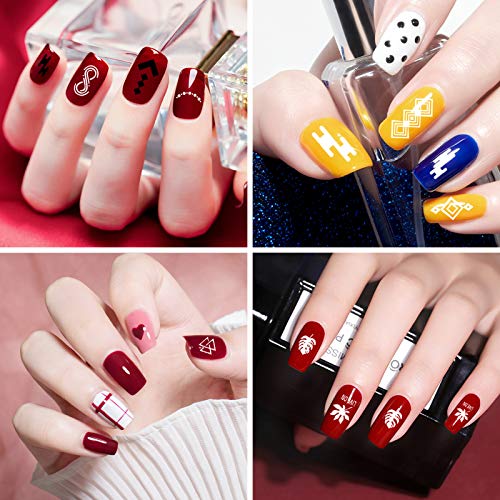 SEISSO 7 Colors Nail Stamping Polish Gel Nail Stamper Kit with 5 Pcs Nail Stamping Plates for Nails Art Stamp Beginners Kitiy