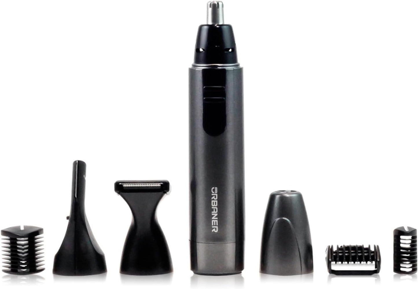 Beard Trimmer for Men - Waterproof Grooming Kit with Nose & Ear Hair Clippers | 6-Piece Set, Battery Included