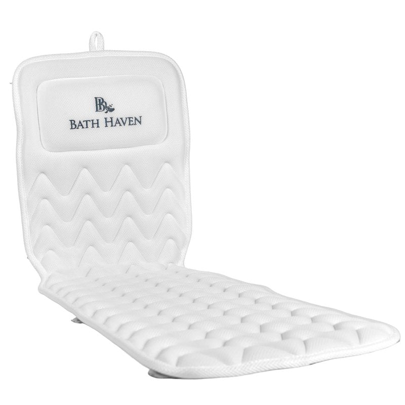 Bath Pillow for Tub, Full Body Bathtub Pillow and Mat for Head, Neck and Back Support, Relaxing Spa Cushion Head Rest and Mat for Tub Jacuzzi, Luxury Bathtub Accessories for Women and Men Quick Drying