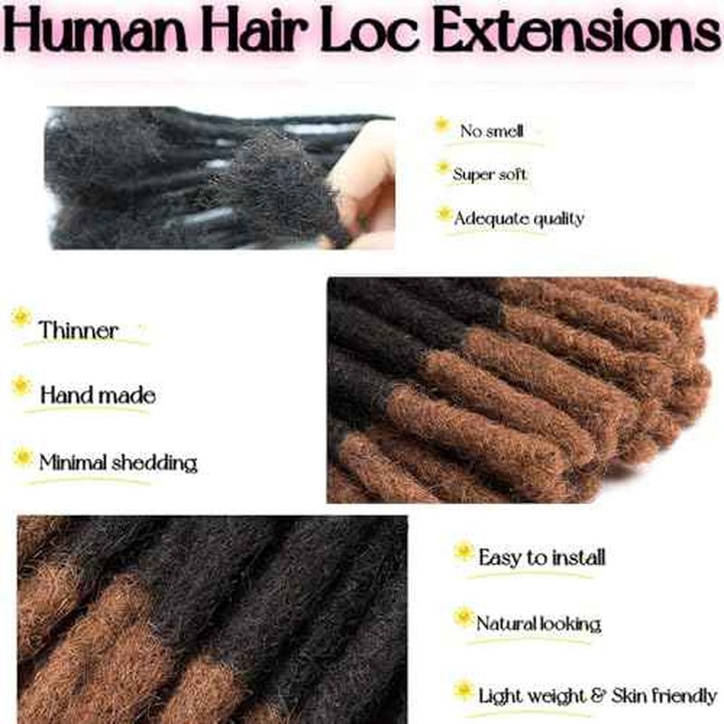 0.6 cm Thickness 8 Inch #T1B/30 100 Strands 100% Real Human Hair Dreadlock Extensions for Men and Women. Handmade for Full Head, Can Be Dyed and Bleached. Dreadlocks Bulk Permanent Locs