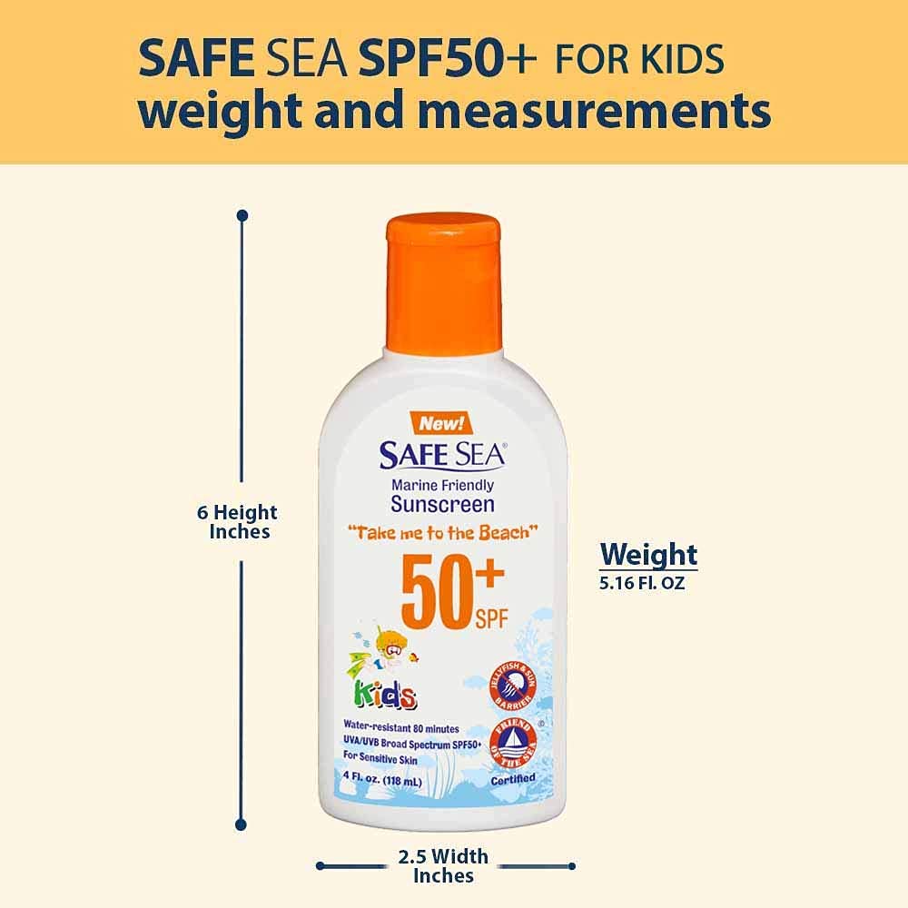 Safe Sea Jellyfish Sting Protective Lotion 50+ SPF kids and adults 2-pack