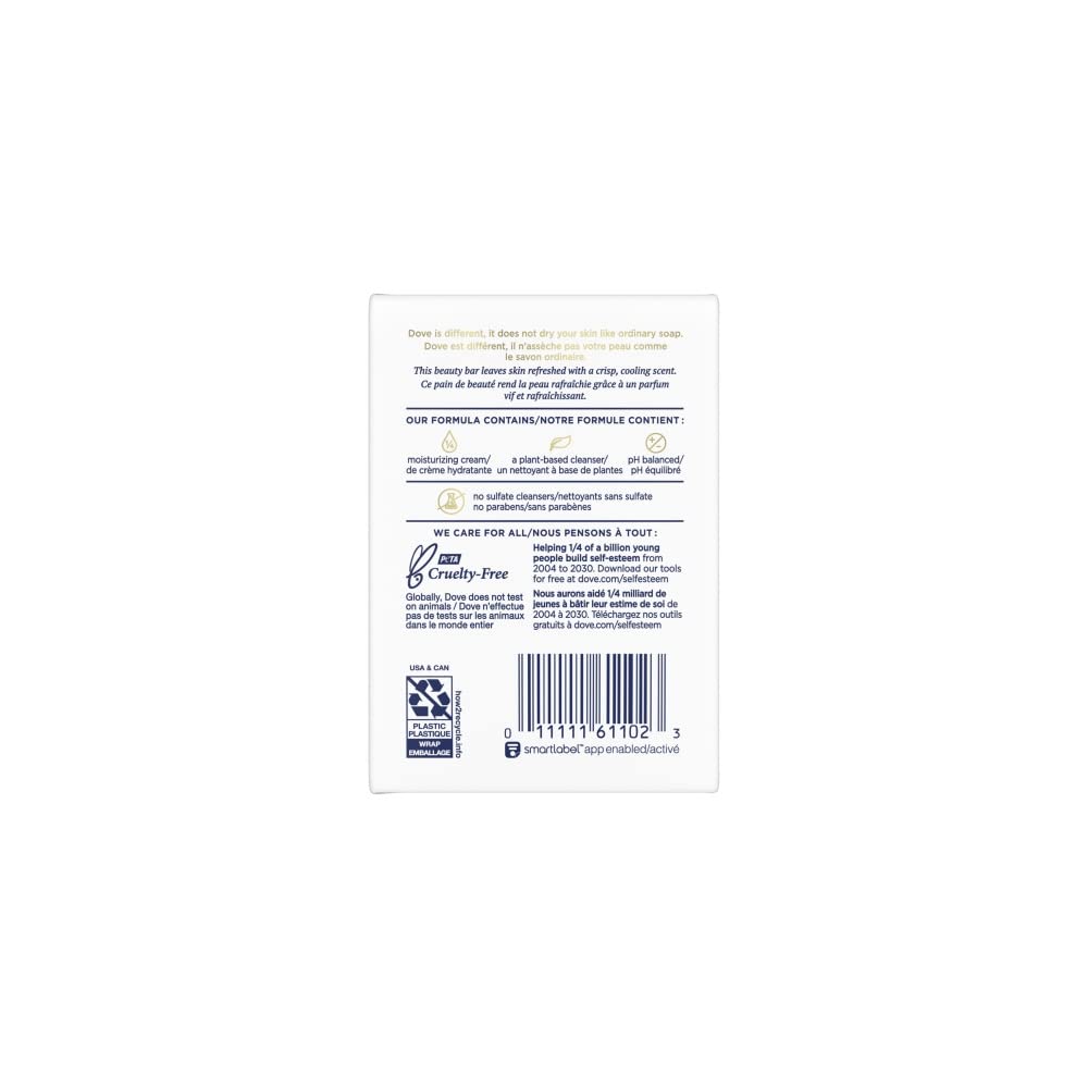 Dove Go Fresh Beauty Bar, Cool Moisture, 4 oz bars, 6 ea (Pack of 2)