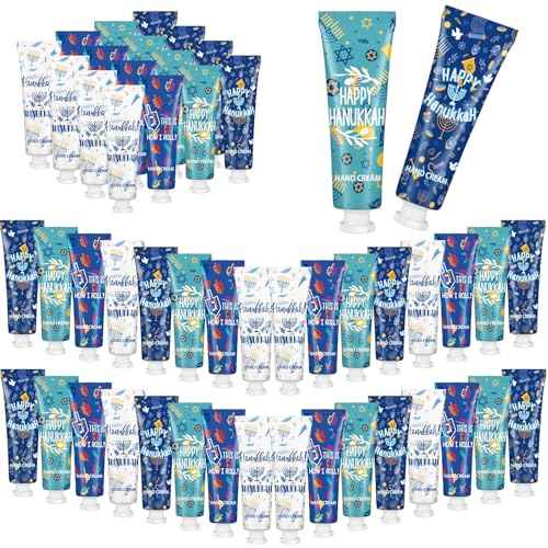 32 Pcs Hanukkah Hand Cream Gifts Set Hand Lotion Travel Proper Size Bulk for Women Hanukkah Mini Cremas Para Manos for Moisturizer Cream for Chanukah Advent Party Gifts