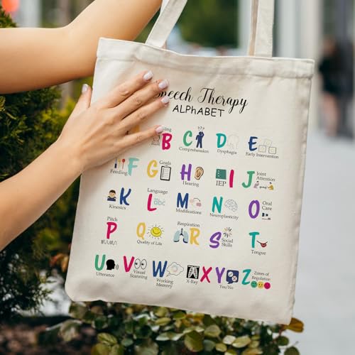 Speech Therapist Gift, Speech Therapy Tote Bag, Speech Language Pathologist Gifts, Speech Therapist Gift for Women, Speech Therapist Appreciation Thank You Gifts(SLP Tote bag)
