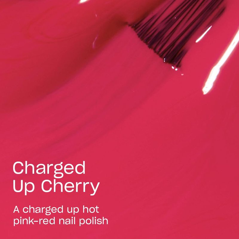 OPI Nail Lacquer Charged Up Cherry | Opaque Bright Pink Crème Chip Resistant Nail Polish | Fast Drying, Streak Free