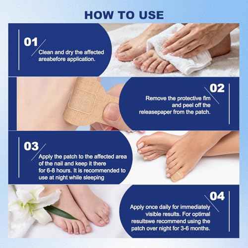 Toenail Fungus Treatment Extra Strength - 21 Pcs Fungal Nail Patches, 8-Hour Firm Adhesion, Nail Repair for Damaged Nails, Overnight Renewal for Men and Women