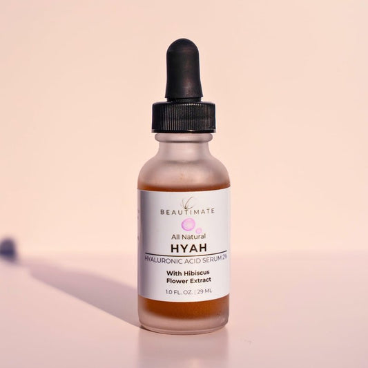 Beautimate Hyah Microneedling Serum – 2% Hyaluronic Acid for Deep Hydration, Skin Renewal & Plumping – Vegan, Cruelty-Free, Made in USA – Anti-Aging Face Serum with Hibiscus Flower Extract, 1oz