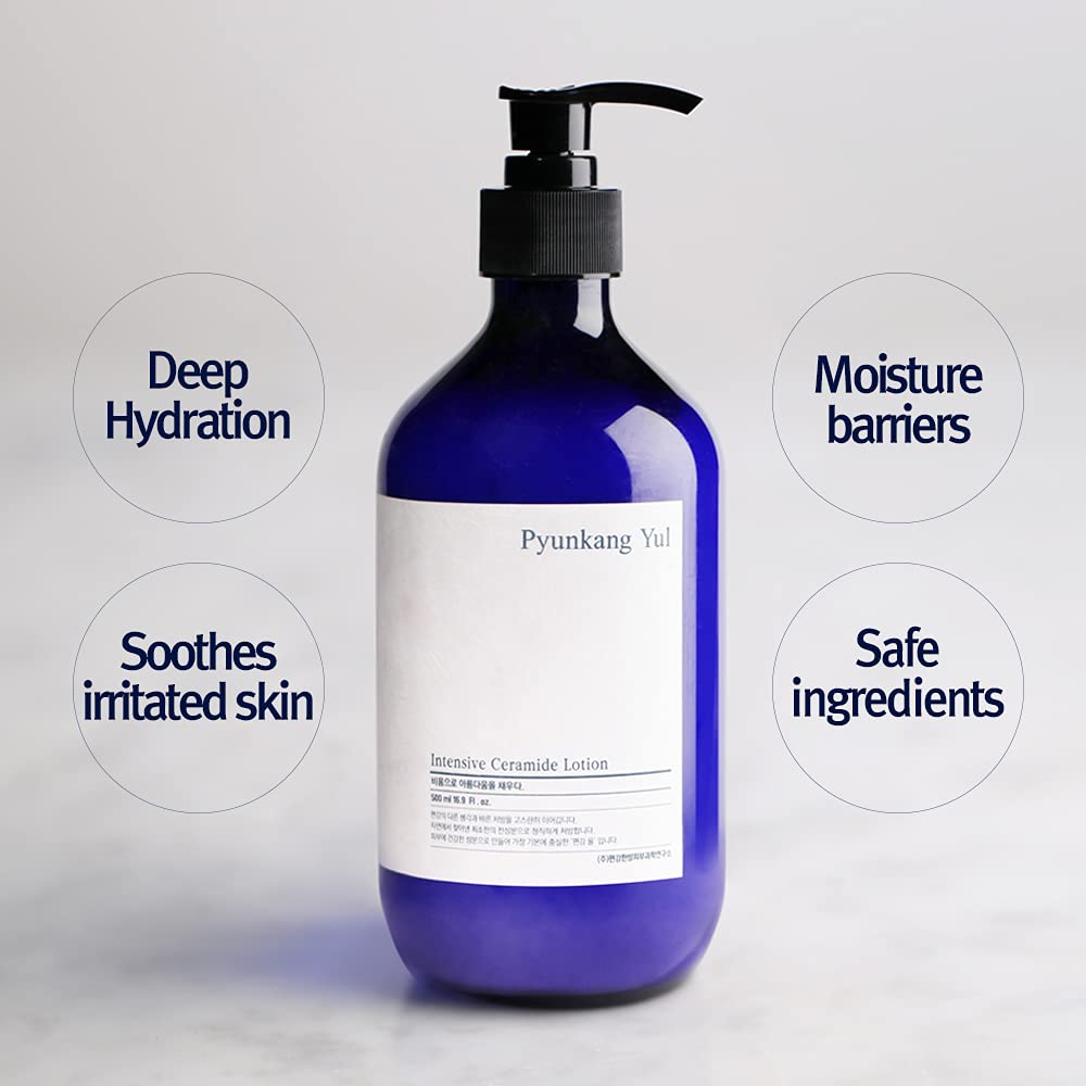Pyunkang Yul PKY Intensive Ceramide Body Lotion, Non-Greasy, Minimal Ingredients, Zero-Irritation, Korean Skincare, 500ml, 16.9 Fl.Oz