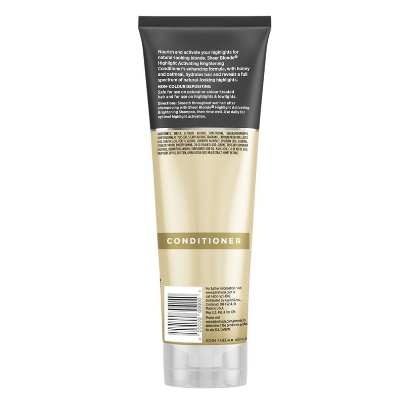 John Frieda Sheer Blonde Highlight Activating Conditioner - Nourishing Formula for Vibrant Color | 8.45 oz (Pack of 2)
