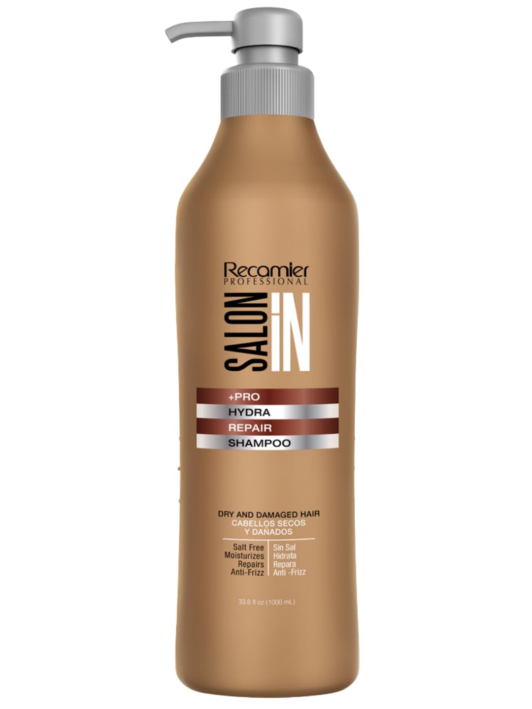 Salon In by Recamier | Hydra Repair Hair Shampoo | Moisturizing & Strengthening for Dry, Damaged Hair | 33.8. fl.oz / 1000 ml