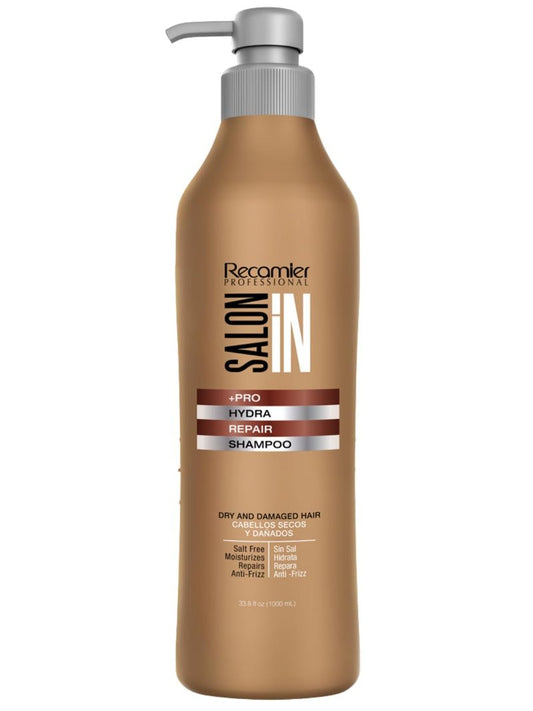 Salon In by Recamier | Hydra Repair Hair Shampoo | Moisturizing & Strengthening for Dry, Damaged Hair | 33.8. fl.oz / 1000 ml