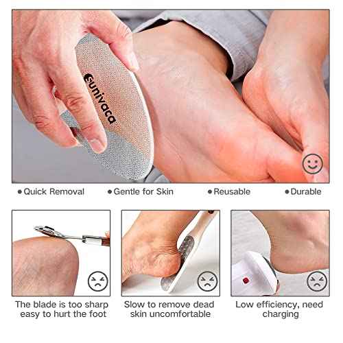 Glass Foot File Callus Remover for Feet, Heel Scraper, Pumice Stone, Diabetic Feet Scrubber Dead Skin Remover for Feet Professional Pedicure Tools