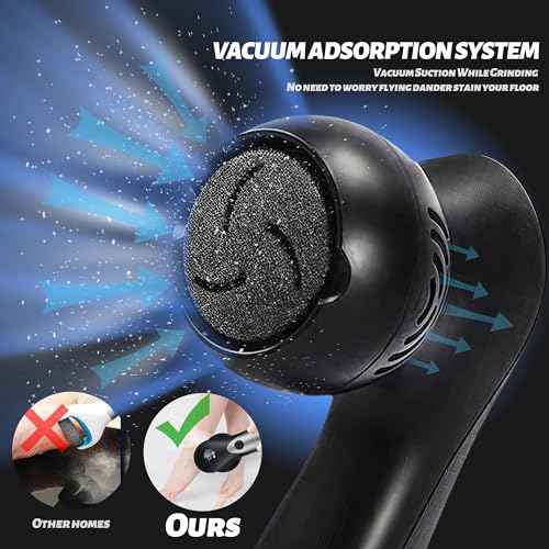 Electric Feet Foot Callus Remover Equipped with A Vacuum System Foot Scrubber 17 in 1 Professional Foot Care Tool Ipx6 Waterproof Rating for Removing Hard Cracks Dryness and Dead Skin (Black)