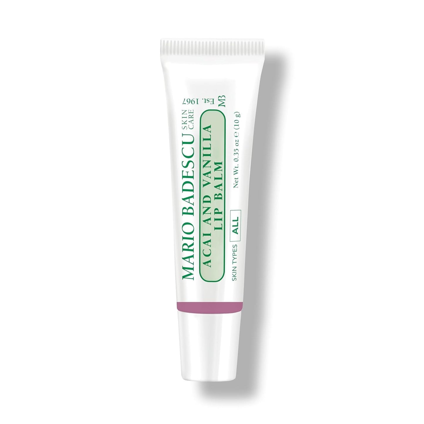 Mario Badescu Acai & Vanilla Lip Care Set | Lip Mask for Overnight Hydration with Coconut Oil & Shea Butter + Moisturizing Lip Balm for Dry Lips | 0.5 Oz & 0.35 Oz