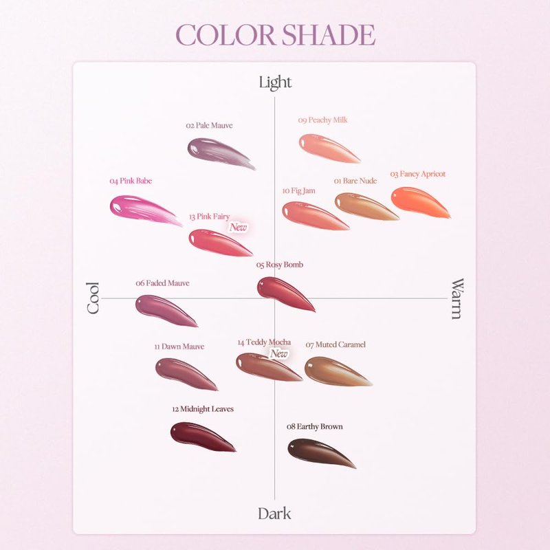 Heart Percent Dote On Mood One Way Glowy Tint, Glass-like High Shine Glossy Finish w/Long-Lasting Luminous Color Lip Stain for Glowy Look, #11.Dawn Mauve
