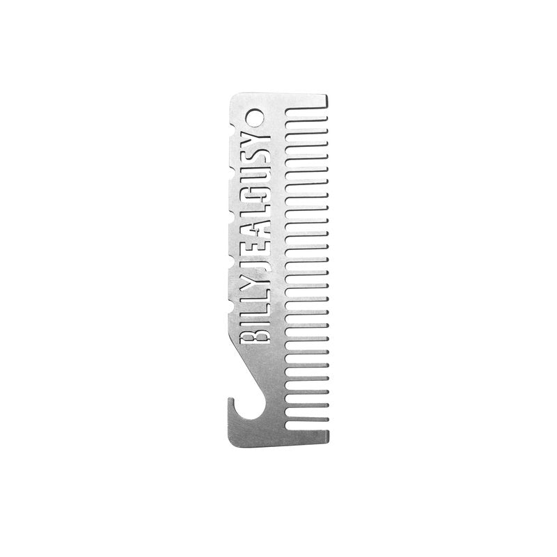 Billy Jealousy Original Gangster Beard Kit with Trave Size Beard Wash, Oil and Titanium Keychain Comb to Cleanse, Stengthen & Soften Facial Hair, Oud Wood Scent