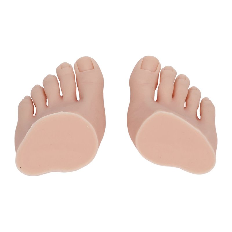 Estink Silicone Fake Foot Model Pair for Nail Art Training Pedicure Practice Salon Professionals Beauty School Institutions