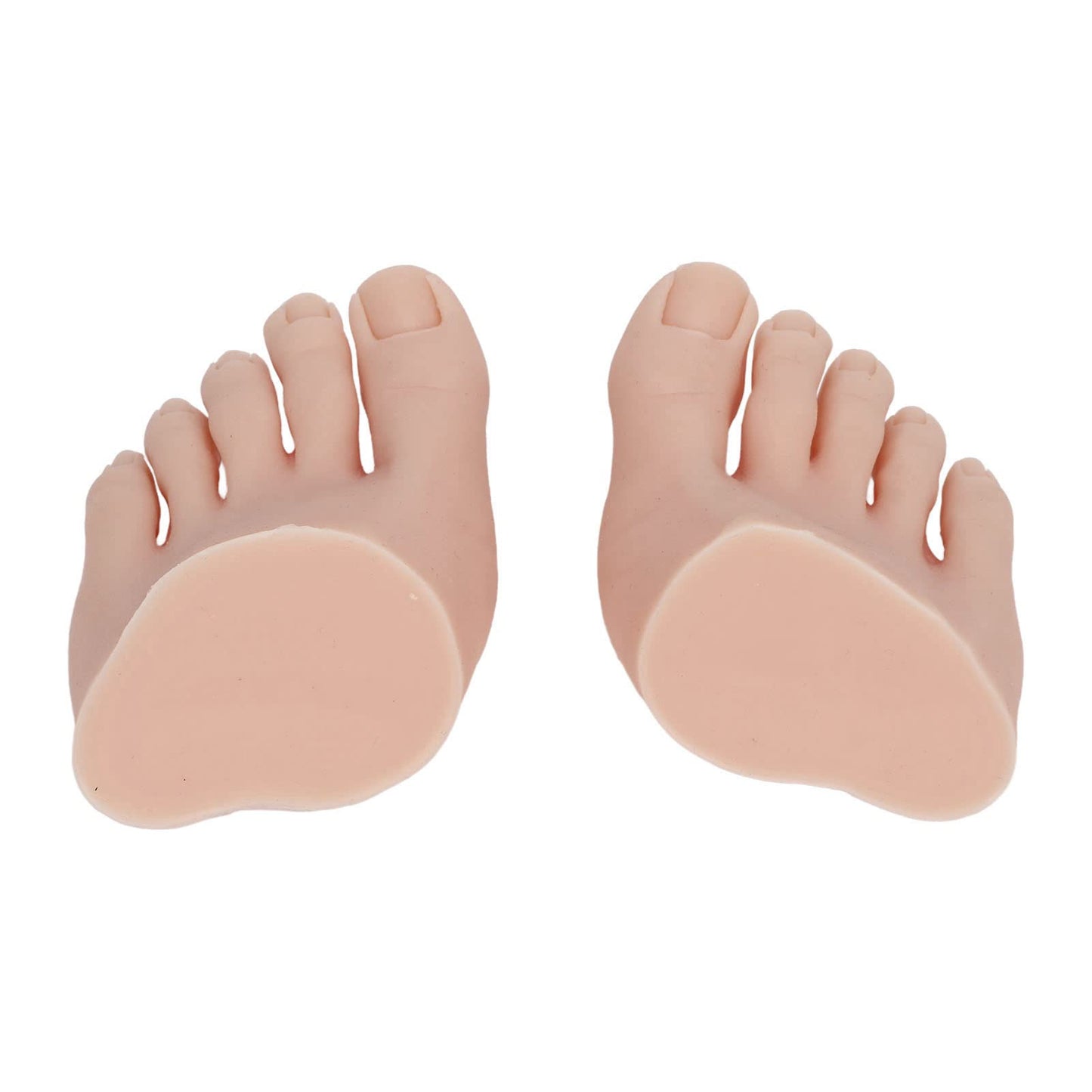 Fayelume 1 Pair Fake Foot, Silicone Feet, Nail Art Training Foot, Silicone Practice Feet Model, for Pedicure, Toe Nail Art, Acrylic Nails