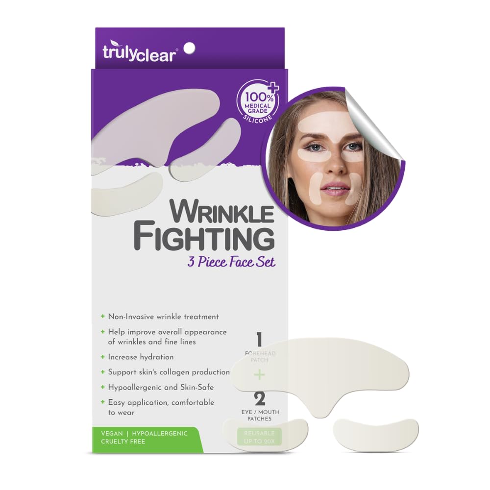 Truly Clear 20X Reusable Anti-Aging Silicone Forehead Patch - Overnight Wrinkle Reduction & Hydration