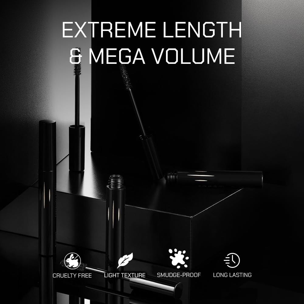RADIANT PROFESSIONAL Lengthening Volumizing Mascara – Smudge Proof Mascara for Volume and Length – Long-Lasting, Dramatic False Lash Effect – 0.27 Fl oz (03 DAMSON)