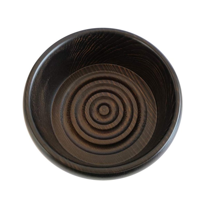 The Goodfellas' smile. Emlok Wooden Shave/Shaving Bowl, Handmade in Italy
