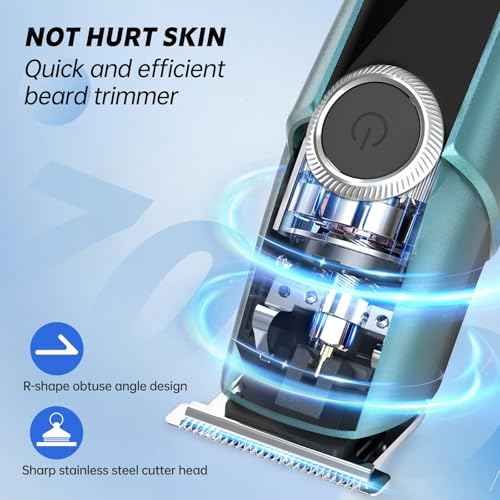 Beard Trimmer for Men Professional Grooming Kit,Face Mustache Trimmers for Men,6 in 1 Mens Beard Trimmer,Cordless Electric Nose Body Hair Clippers,Gifts for Mens Husband Fathers Boys