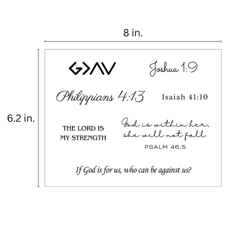 Christian Temporary Tattoos - Inspirational Scripture Designs | Motivational Bible Verses & Crosses