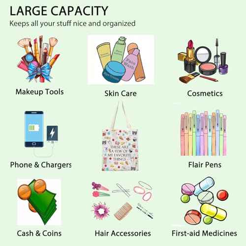 FOTAP Sound Music Inspired Gifts My Favorite Things Song Makeup Bag Musical Movie Tote Bag Theater Party Gifts (favorite things T)