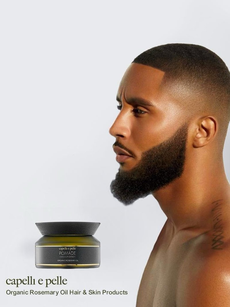 capelli e pelle Rosemary Hair Pomade for Black Men & Women – Medium Hold & Shine, Moisturizing Hair Grease for Waves, Braids & Dreadlocks, Scalp Care & Hair Growth Styling (100ml)