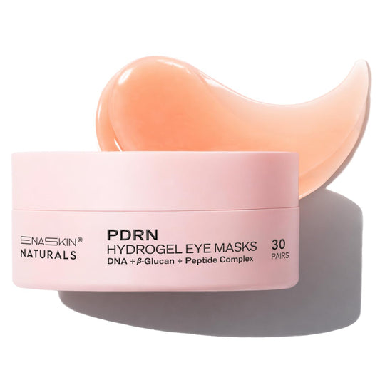 Enaskin Naturals PDRN Under Eye Patches for Dark Circles & Puffiness - Korean Skin Care Hydrogel Eye Mask Salmon DNA, Peptide, Retinol & Caffeine for Bags & Anti Aging & Smile Line - 30 Pairs (Pink)