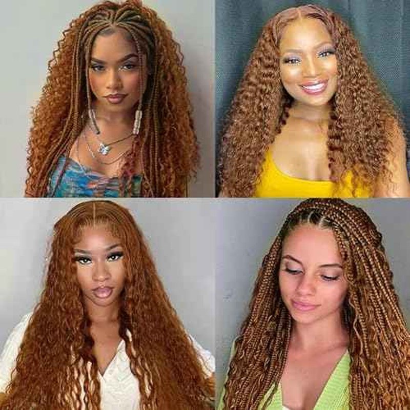 Augfst Brazilian Virgin Human Hair Bundles Color 30 Light Brown Deep Wave Bundles Human Hair 10 12 14 Inch Inch 12A Unprocessed Sewn In Quick Weave for Black Women