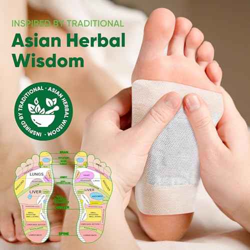Natural Cleansing Foot Pads - Premium Foot Care - Relieves Stress and Fatigue - Improves Sleep and Supports Body Cleansing - 30 Pads