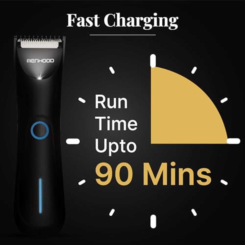 Men's Ball Trimmer Mini - Groin & Body Shaver with Ceramic Blade | IPX6 Waterproof, 90-Minute Run Time