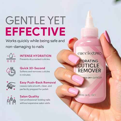 Cuccio Pro Hydrating Cuticle Remover 4 fl oz ? Professional Fast-Acting Cuticle Softener & Remover for Dry, Rough Cuticles, Moisturizing Lanolin-Infused Formula for Healthy Nails