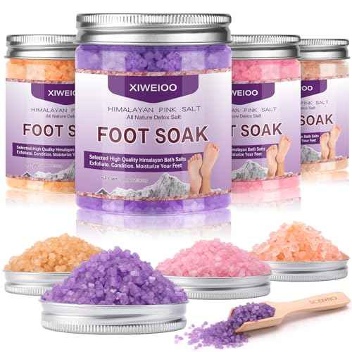 Tea Tree Oil Foot Soak Stubborn Foot Odor, Athletes Lavender Foot Soak with Pure Epsom Salt Soak Pedicure Salt Athletes Foot & Stubborn Foot Bath Salt Softens Calluses & Soothes Foot Care spa¡¦