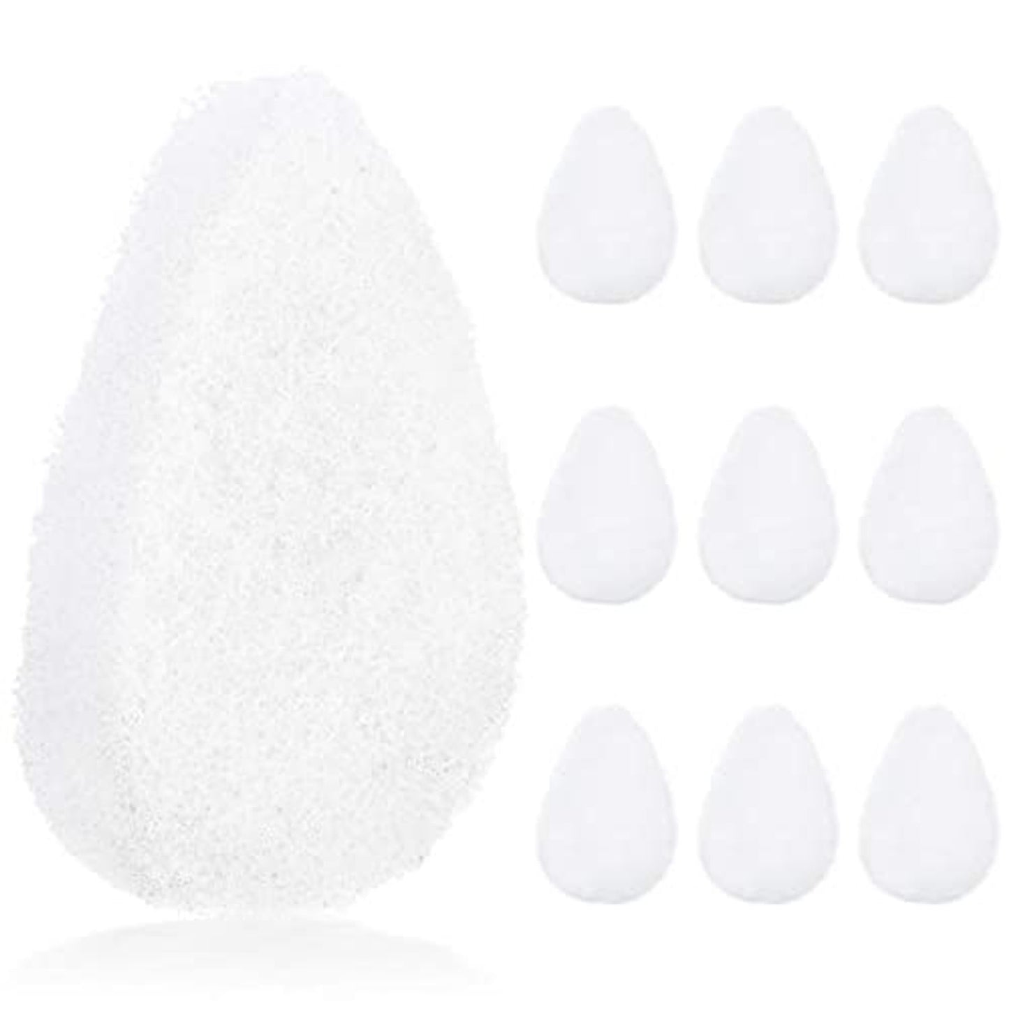 IMPRESA 20 Pack Facial Sponge for Daily Deep Cleansing - Buff Style Exfoliating Pads for Removing Dead Skin, Dirt & Makeup - Made in The USA - Regular (10 Pack) & White (10 Pack)
