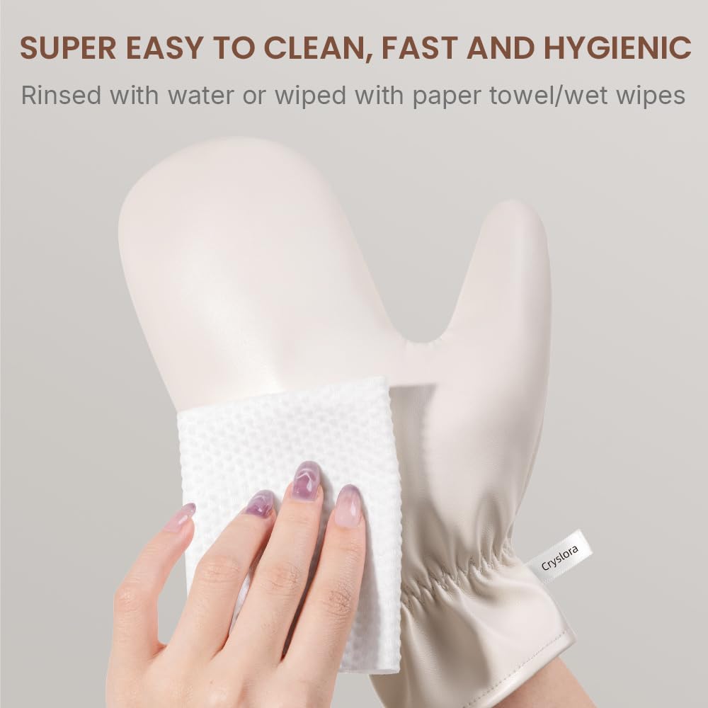 Cryslora Lotion Applicator & Self Tanning Mitt - Reusable, Durable, No Absorption, Anti-Sliding Glove for Even, Waste-Free Application of Lotions, Oils & Creams