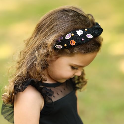 FROG SAC Knot Headband for Girls, Knotted Headbands for Toddler Kids, Rainbow Beaded Unicorn Hair Accessories, Girl Head Band, Halloween Christmas Stocking Easter Basket Stuffers